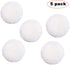 Gracefur 5 Pcs 5 Inch Lambs Wool Polishing Pads with Hook and Loop Back, Soft Sheepskin Buffing Pads for Vehicles, Boat, Furniture, Floors and So ...