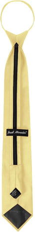 Men's Pre-Tied Solid Color Zipper Neck Tie...