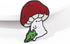 Lovely Mushroom and Frog Enamel Brooch Pin - Charming Lapel Pins Jewelry...
