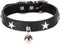Dog Collar with Star Studs and Bell, Dog Necklace for Puppy Small Medium Large Dog Cat Collar Pet Collar Boy Girls Dog (M: 11-14 in, Black)...
