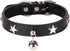 Dog Collar with Star Studs and Bell, Dog Necklace for Puppy Small Medium Large Dog Cat Collar Pet Collar Boy Girls Dog (M: 11-14 in, Black)...