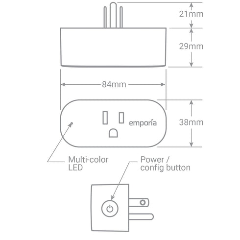 EMPORIA Smart Plug with Energy Monitoring | 15A Max / 10A Continuous | WiFi Smart Outlet | Mobile App | Alexa | Google | ETL Certified (Package of...