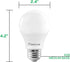 MaxLite A19 LED Bulb, Enclosed Fixture Rated, 60W Equivalent, 800 Lumens, Dimmable, E26 Medium Base, 5000K Daylight, 4-Pack...