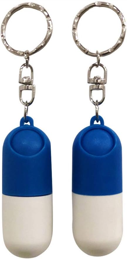 2 Pack Pill Case Keychain Portable Mini Pill Boxes Medicine Vitamin Holder case for Outdoor Travel Camping First Aid Pills Organizer...