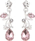 Leaf Vine Crystal Necklace Earrings Jewelry Set for Bridesmaids V-Neck Formal Evening Dress...