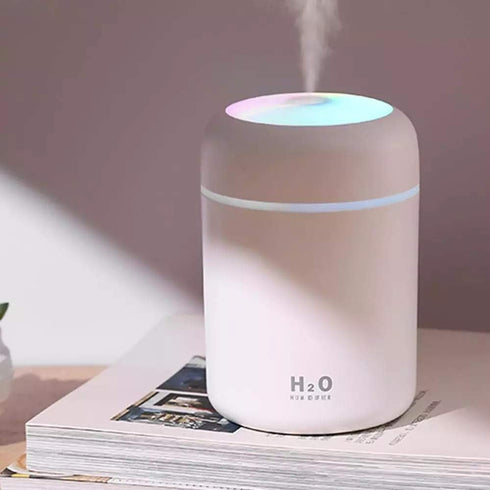 2 in 1 USB Electric Aromatherapy Oil Diffuser Ultrasonic Air Humidifier Mist Maker with Colorful Light for Home Office and Car (Pink)...