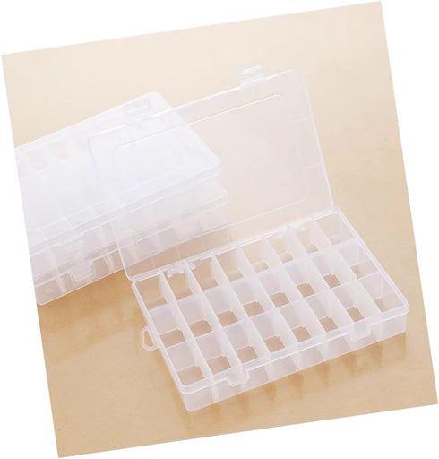 Clear Visible Plastic Storage Box- Rectangular Storage Box, Suitable For Beads, Screws Hardware Accessories Organizer Box Art DIY, Crafts, Jewelry...