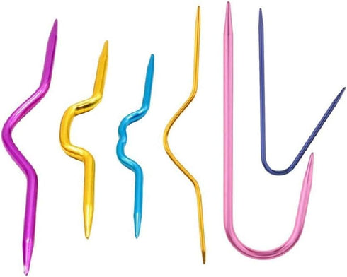 Zuoyou 6 Pieces Colorful Aluminum Knitting Cable Needles Stitch Holders DIY Sewing Tools......