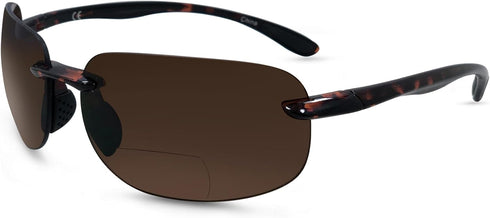 In Style Eyes Lovin Mawi Bifocal Wrap Around Sunglasses, Polarized Reading Glasses Reduce Sun Glare, Near Invisible Line Lens, Tortoise, 3.0x...