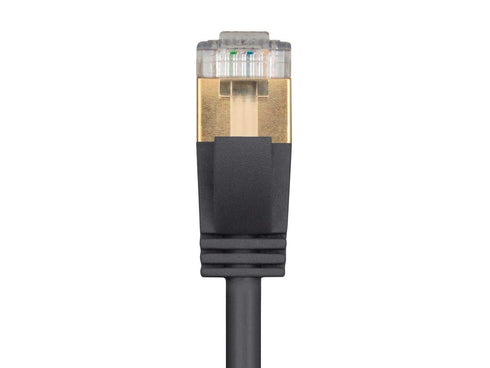Monoprice SlimRun Cat6A Ethernet Patch Cable - Network Internet Cord - RJ45, Stranded, STP, Pure Bare Copper Wire, 36AWG, 1ft, Black...