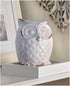 Distressed White Owl Figurine 4.62x4.75x6.5"...