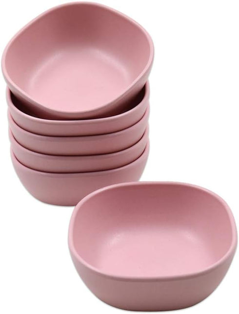 6PCS 4.5 OZ Small Dessert Bowls, 3.7 x 3.7 x 1.2 In Stacked Pinch Bowls, Wheat Straw Mini Prep Bowls, Unbreakable Dipping Saucers for Side Dishes,...