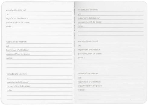 Blueline Password Notebook, Flexible Cover, Black, 5" x 3.5", 64 Pages (A007.81)...