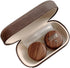 CARUNCOO Wood Grain Contact Lens Case Compact Eye Contact Case for Travelling Portable Contact Box with Mirror Rectangle?Cute Colorful Especially ...