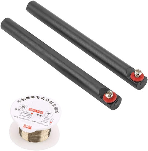 LCD Cutting Wire Molybdenum Shaper Cutters Screen Cutting Wire Line 100m/329ft with Handles for Professional LCD Front Glass Seperation(0.06MM*100...