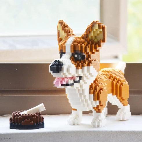 1380 Pieces Mini Building Blocks Animal Dog Husky Building Set - Mini Pets Companion 3D Puzzle Kit Toy Bricks Dog for Kids14 Years Old and Up (Cro...