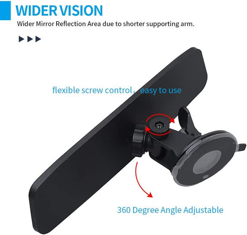 Adjustable Car Interior Rear View Mirror - Universal Cars Trucks SUV - 9.64 x 2.6 inch (Blue)...