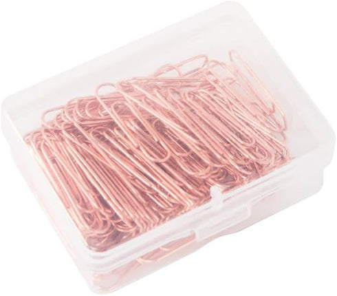 120 Pcs 28mm Metal Paper Clips Document Organizing Paperclips Small Reusable Paper Clips Scrapbooking Paperclips Bookmark Paper Clips with Clear B...