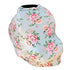 Breastfeeding Cover - Car Seat Cover with Bonus Strap Covers - Kiddo Kind Gray Floral...