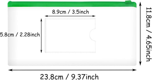 4PCS Clear Plastic Envelopes File Folders with Pockets PVC Pencil Case Pouch Zipper Storage Bags for Documents Cash Puzzles Travel Organizing Art ...