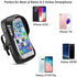 360° Rotatable Bike Phone Mount Bag Waterproof Bicycle Cell Phone Case Holder Touch Screen Handlebar Bag Pouch for iPhone 15 14 13 12 11 XR XS Max...