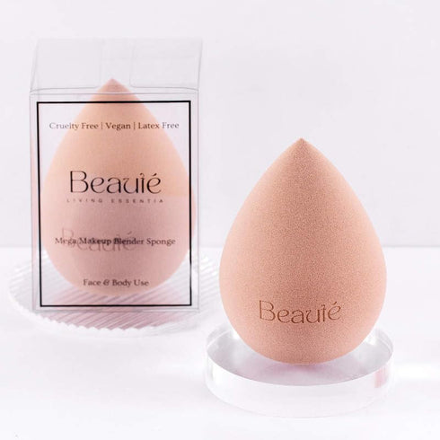 Beauté XL Pointed Egg Beauty Blender- 4x3" Mega Makeup Sponge for Streak-Free Blending, Contouring, Setting Makeup Foundations, Powders, Creams- M...