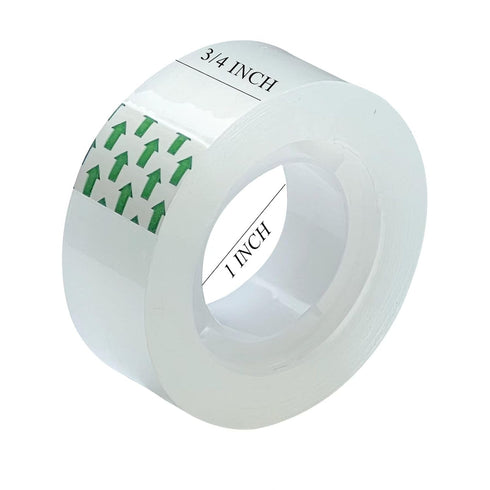 24 Rolls Transparent Tape, Clear Tape Refills for Dispenser, Tear by Hand, 3/4-Inch Clear Tape Refill Roll for Gift Wrapping,Office, Home, School...