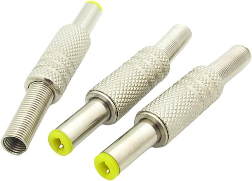 10Pcs 5.5 * 2.1/2.5mm DC Power Jack Plug Adapter Connector Power Supply Ends Solder Type DIY DC Connector (5.5 * 2.5mm)...