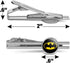 Batman Classic Bat Shield Logo Round Tie Bar Clip Clasp Tack Silver Color Plated...