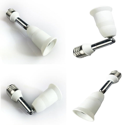 E26/E27 Light Socket Extender 5.5 inch Light Bulb Socket Adapter Flexible Adjustable 180° Bendable 360° Light Socket Extension Converter (3 Pack)...