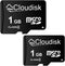 Pack of 2 Micro SD Card 1GB Flash Memory Card C4 with SD Adapter (1 GB)...