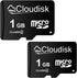 Pack of 2 Micro SD Card 1GB Flash Memory Card C4 with SD Adapter (1 GB)...