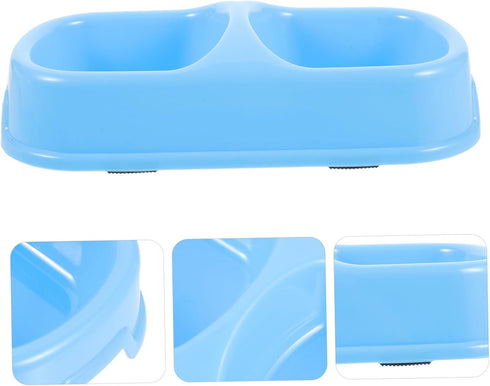Pet Bowl Dog Water Puppy Bowl Portable Dog Bowl Double Dog Feeder Raised Double Dog Bowl Pet Feeding Station Cat Dish Dog Feeding Bowls Cat Food P...