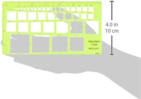 Westcott Square Geometric Template, 4 x 7-1/4 Inches...
