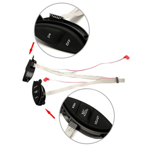 HUSUKU Steering Wheel Mounted Cruise Control Switch Buttons Kit Replacement Fit for 1998-2003 Ford Ranger 2001-2005 Ford Explorer Sport Trac F150 ...