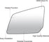 Left Driver Side View Heated Mirror Glass for GMC Acadia 2007-2016, Saturn Outlook 2007-2010, Chevrolet Traverse 2009-2016, Replace 15951926 33223...