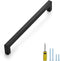 Ravinte 1 Pack Black Cabinet Pulls 8 Inch Square Cabinet Handles Matte Black Kitchen Hardware for Cabinet Drawer Pulls Come with Screwdriver...