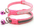 Pink Dog Collar with Bell, 2-Pack Basic & Reflective Cat Collars with Bells for XXS Xs Small Tiny Pet Dogs Female Kitten Girls Animal, Neck 7-12 i...