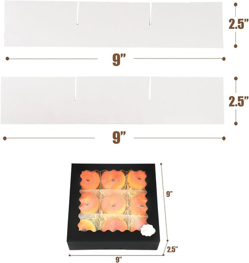 qiqee 30 Sets Cookie Dividers for 9×9×2.5 inch Bakery Boxes...