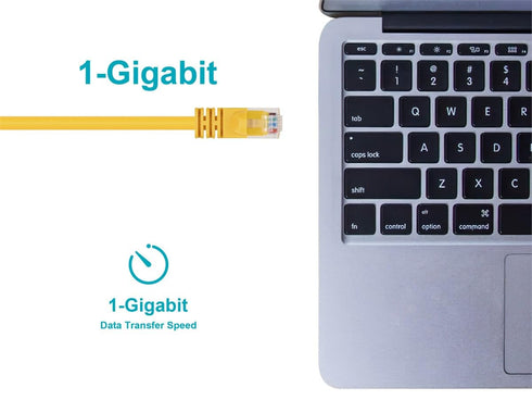 Monoprice Cat6 Ethernet Patch Cable - Snagless RJ45, Pure Bare Copper, 550MHz, UTP, 24AWG, 14 Feet, Yellow - Fullboot Series...
