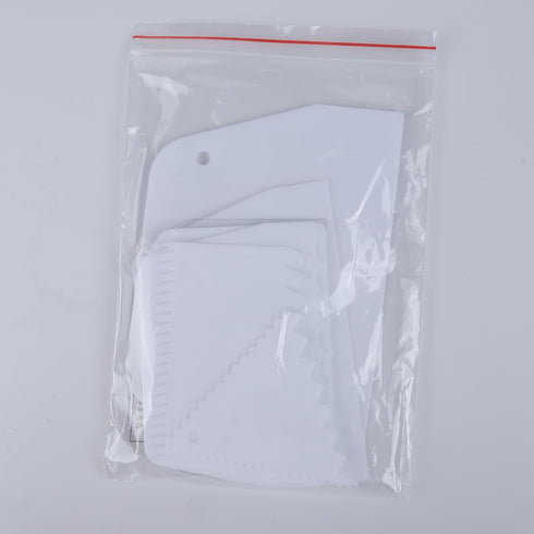 Teenitor Cake Scraper Cake Smoother, 7 Pcs Dough Scraper Bowl Scraper Cake Cutter Cake Spatula Bench Scraper Kitchen Plastic Scraper Tool Cake Dec...