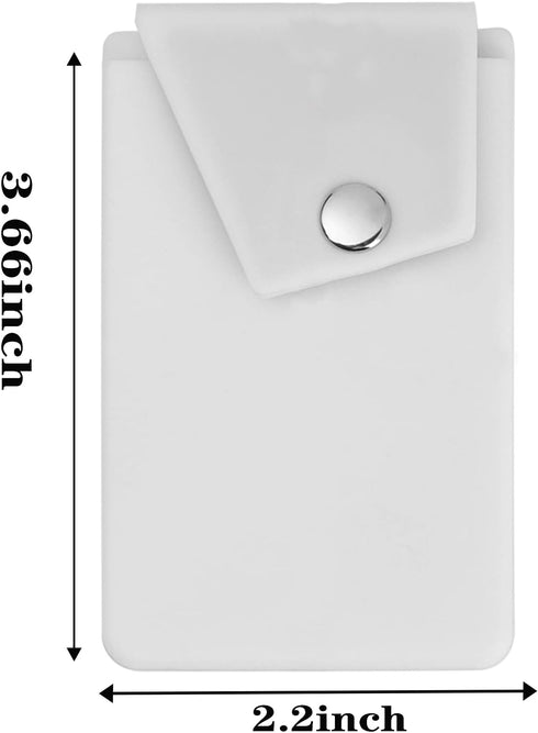 BIAJIYA Phone Wallet Card Holder Silicone Wallet Stick-on ID Credit Card Pocket for Smartphones (5PC-Snap)......