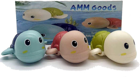 Turtle Baby Bath Toys for Toddlers, Funny Swimming Bath Toy Set for Boy Girl Gifts, Wind-up Bathtub Toys for Infants, Floating Water Pool Toys, 3 ...
