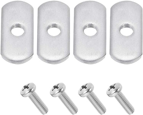 4 Pcs Rail Track Screws Track Nuts Stainless Steel Screws Nuts Hardware Replacement Kit Accessories for Kayak Canoes Boats Rails Watercraft...