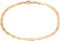 Barzel Gold Anklet for Women Flat Mariner Anklet 18K Gold Plated Flat Marina Link Anklet for Women - Made In Brazil...