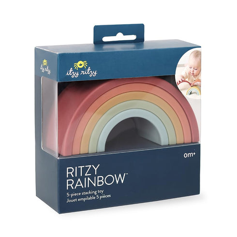 Itzy Ritzy Rainbow Stacker Toy - includes 5 Arches for Stacking; Helps Develop Hand-Eye Coordination; Rainbow...