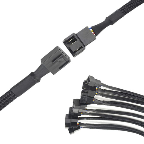 WMYCONGCONG 10 PCS 10" 4 Pin PWM Fan Extension Cable, PC Fan Extension Cable, PWM Fan Extension Power Cable...