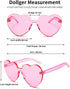 Dollger Heart Shape Sunglasses One Piece Transparent Rimless Candy Color Glasses…...