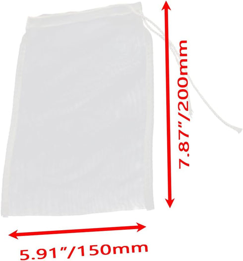 Extra Fine Filter Bags White Fine Filter Media Bags 200 Micron Quarium Filter Media Bags Sump Filter Sock,15 Pack (5.91" x 7.87")...