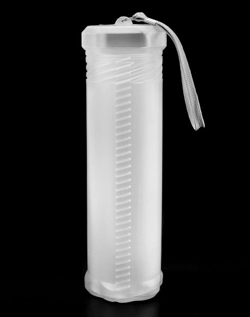 QWORK Extendable Artist Storage Tube - Durable Plastic, 2 Pack Adjustable Length 8.5" to 15", 2.4" Width, Translucent with Carrying Lanyard for Br...